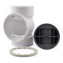HoldRite&trade; White Plug DWV PVC Cleanout Tee with Nylon Plug and Spanner Ring 