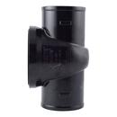 HoldRite&trade; Black No-Hub Straight and DWV PVC Tee with Spanner Ring and Plug 