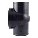 HoldRite™ Black No-Hub Straight and DWV PVC Tee with Spanner Ring and Plug 