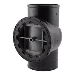 4 in. No-Hub Straight and DWV PVC Tee with Spanner Ring and Plug