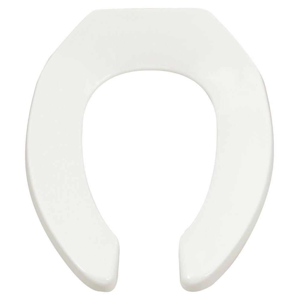 American Standard White Elongated Open Front Toilet Seat 