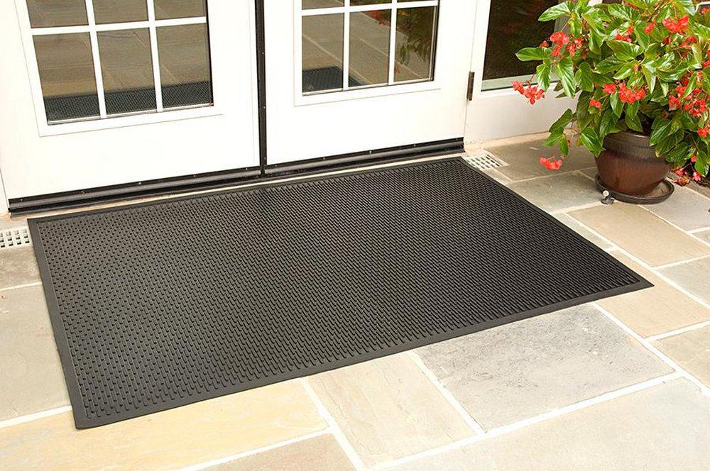 M+A Matting Black 3 in. Nitrile Indoor and Outdoor Mat in Black 