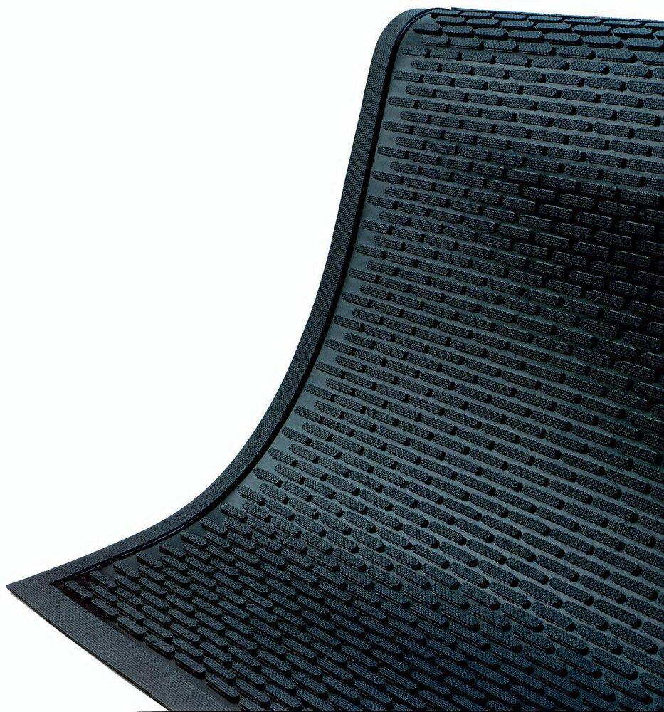 M+A Matting Black 3 in. Nitrile Indoor and Outdoor Mat in Black 