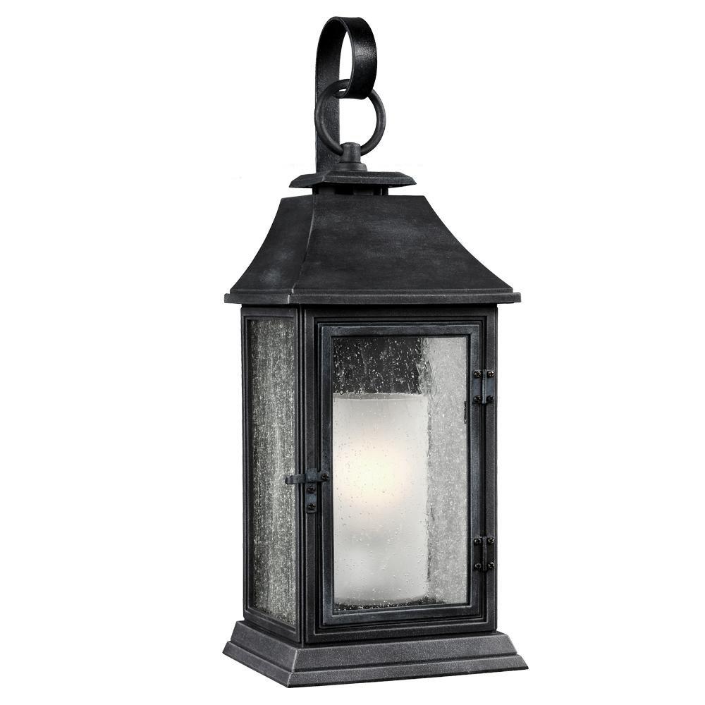 Visual Comfort & Co. Studio Dark Weathered Zinc 1-Light Outdoor Sconce 
