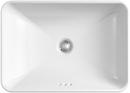 KOHLER White Rectangle Vessel Sink with Overflow 