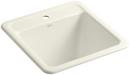 21 x 22 in. Top Mount and Undermount Laundry Sink in Biscuit