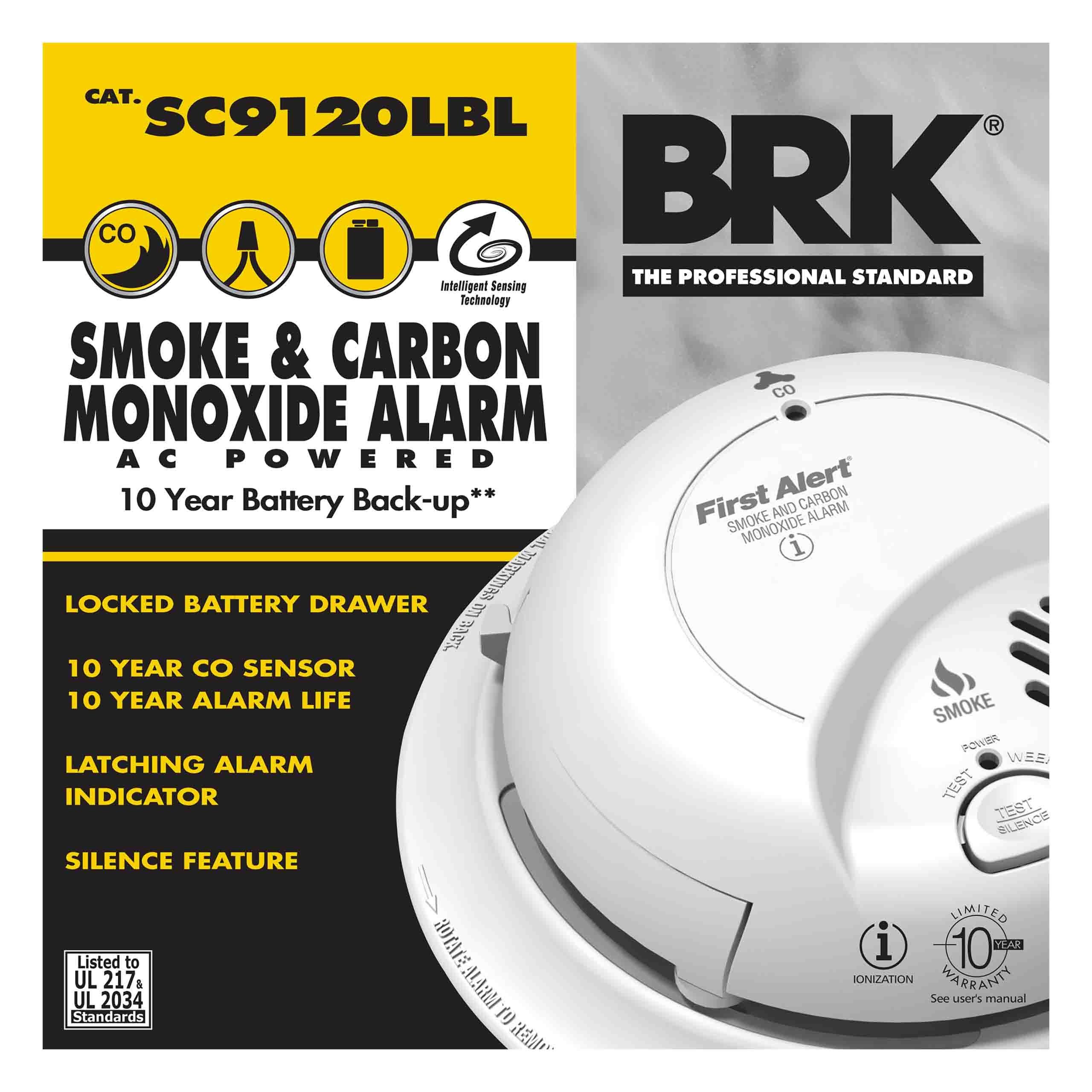 BRK Electronics White 120V Combination Smoke and Monoxide Detector in White 
