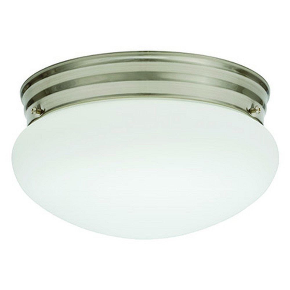 Lithonia Lighting Polished Brushed Nickel 9 in. LED Mushroom Fixture 