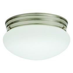 9 in. LED Mushroom Fixture in Brushed Nickel