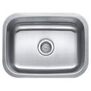 Single Bowl Kitchen Sink with Center Drain in Lustrous Satin
