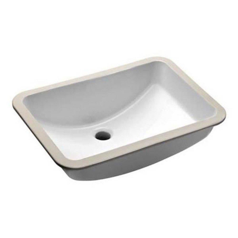 Compass Manufacturing International White Under-Counter Rectangular Lavatory Sink 