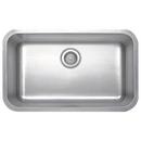 Single Bowl Kitchen Sink with Rear Center Drain in Lustrous Satin