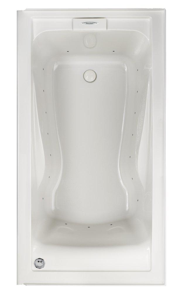American Standard White 60 x 32 in. Whirlpool Drop-In Bathtub with Left Drain 