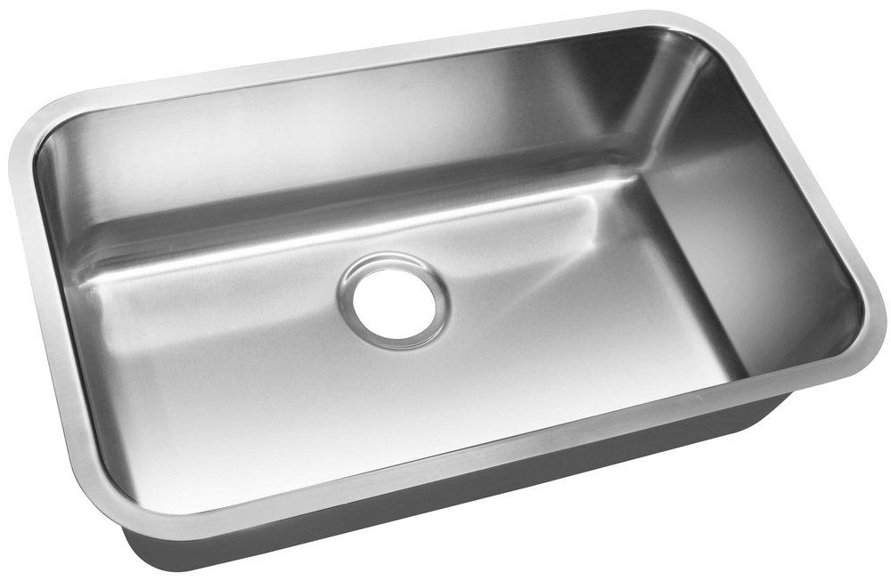 PROFLO&reg; Stainless Steel 29-3/4 x 18 in. Stainless Steel Single Bowl Undermount Kitchen Sink with Sound Dampening 