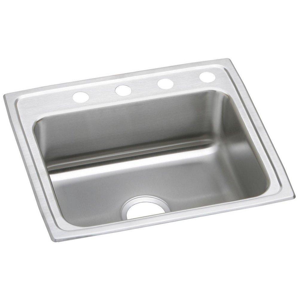 Elkay Brushed Satin 25 x 21-1/4 in. Stainless Steel Single Bowl Drop-in Kitchen Sink in Brushed Satin 