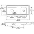 Elkay Brushed Satin 25 x 21-1/4 in. Stainless Steel Single Bowl Drop-in Kitchen Sink in Brushed Satin 