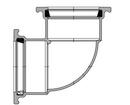 Harrington Corporation IPS Fusion Bonded Epoxy Ductile Iron 90 Degree Bend 
