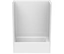 60 in. x 33-1/4 in. Tub & Shower Unit in White with Right Drain