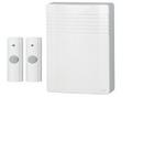 Wireless Door Chime Kit with 2-Pushbutton in White