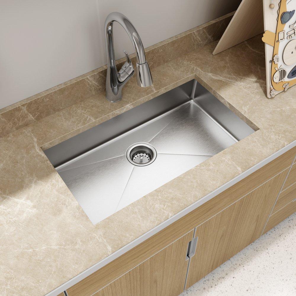 PROFLO&reg; Chrome Single Handle Pull Down Kitchen Faucet with Three-Function Spray 