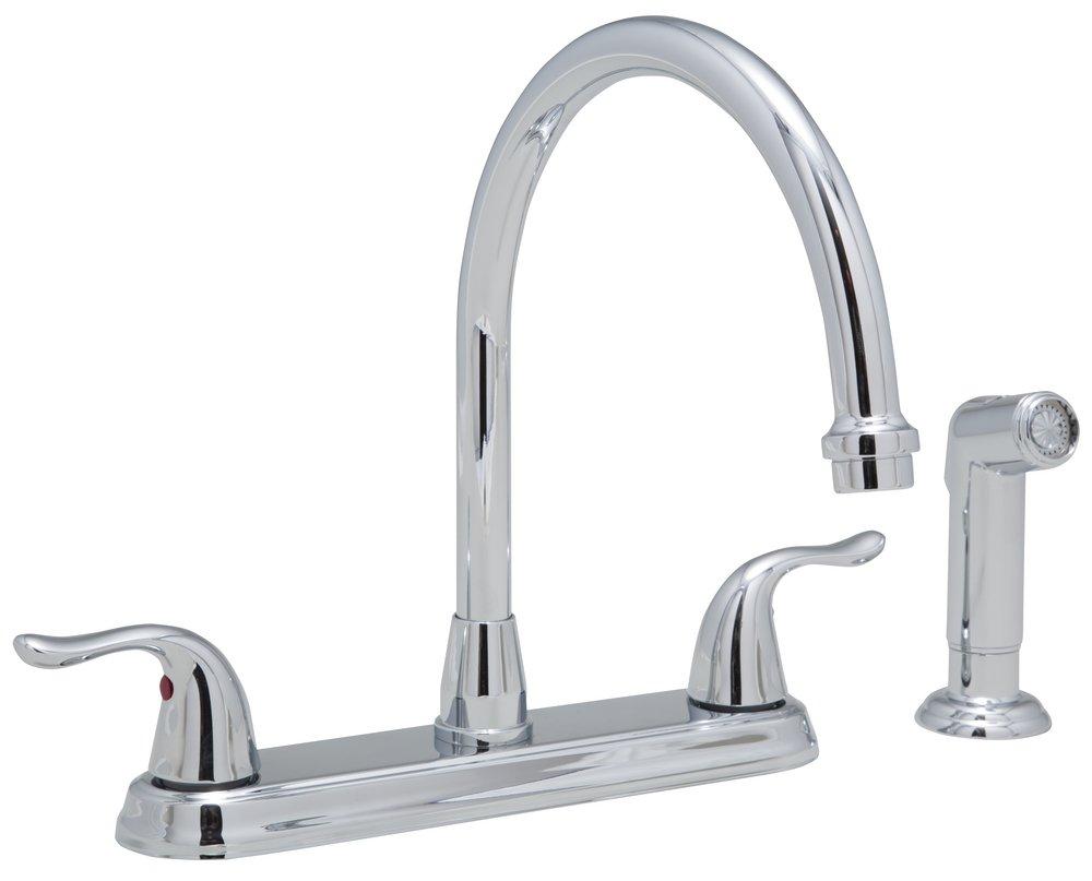 PROFLO&reg; Chrome Two Handle Kitchen Faucet 