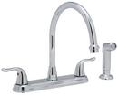 Two Handle Kitchen Faucet with Side Spray in Chrome