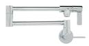 Double Lever Handle Wall Mount Pot Filler in Polished Chrome