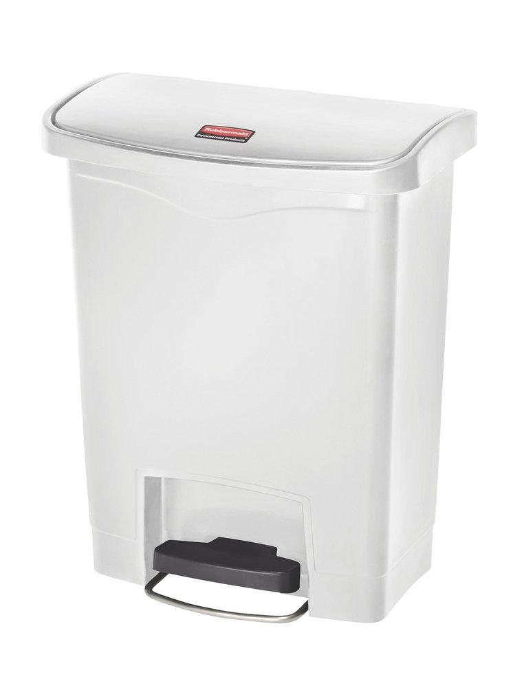 Rubbermaid White 16-7/10 in. Resin Front Step Container in White 