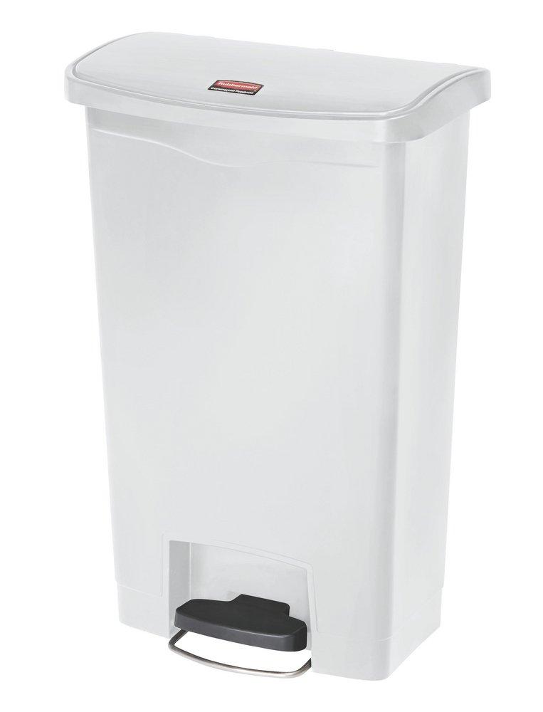 Rubbermaid White 18 in. Resin Front Step Container in White 