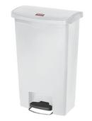 Rubbermaid White 18 in. Resin Front Step Container in White 