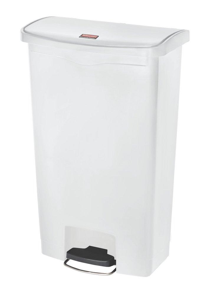 Rubbermaid White 19-7/10 in. Resin Front Step Container in White 