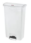 19-7/10 in. 18 gal Resin Front Step Container in White