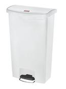 Rubbermaid White 19-7/10 in. Resin Front Step Container in White 