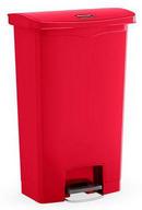 Rubbermaid Red 18 in. Resin Front Step Container in Red 