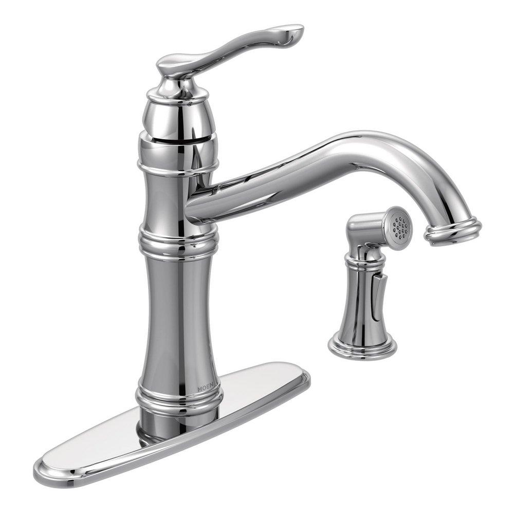 Moen Polished Chrome Single Handle Kitchen Faucet 