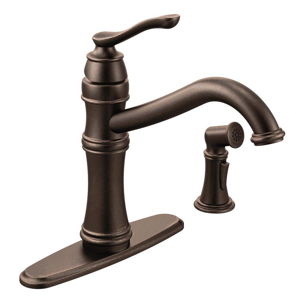 Moen Oil Rubbed Bronze Single Handle Kitchen Faucet 