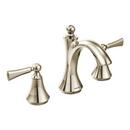 Moen Polished Nickel Two Lever Handle Widespread Bathroom Sink Faucet 