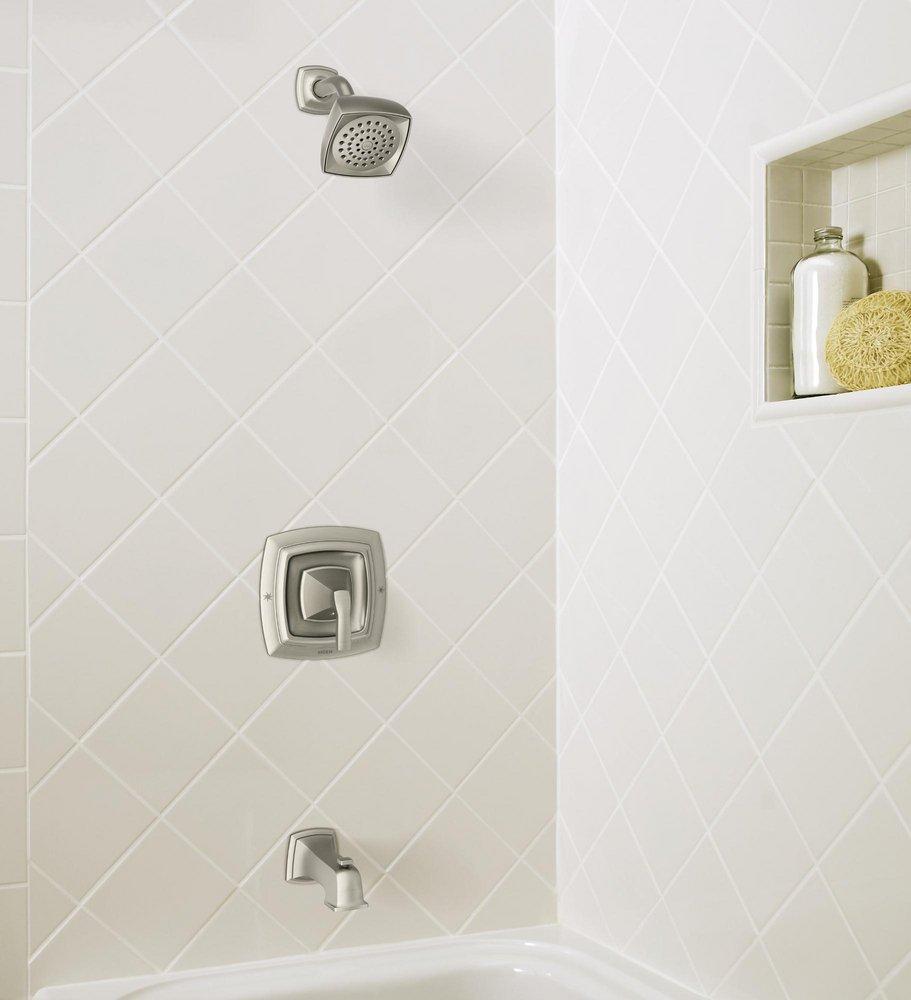 Moen Spot Resist Stainless Single Handle Single Function Bathtub & Shower Faucet 