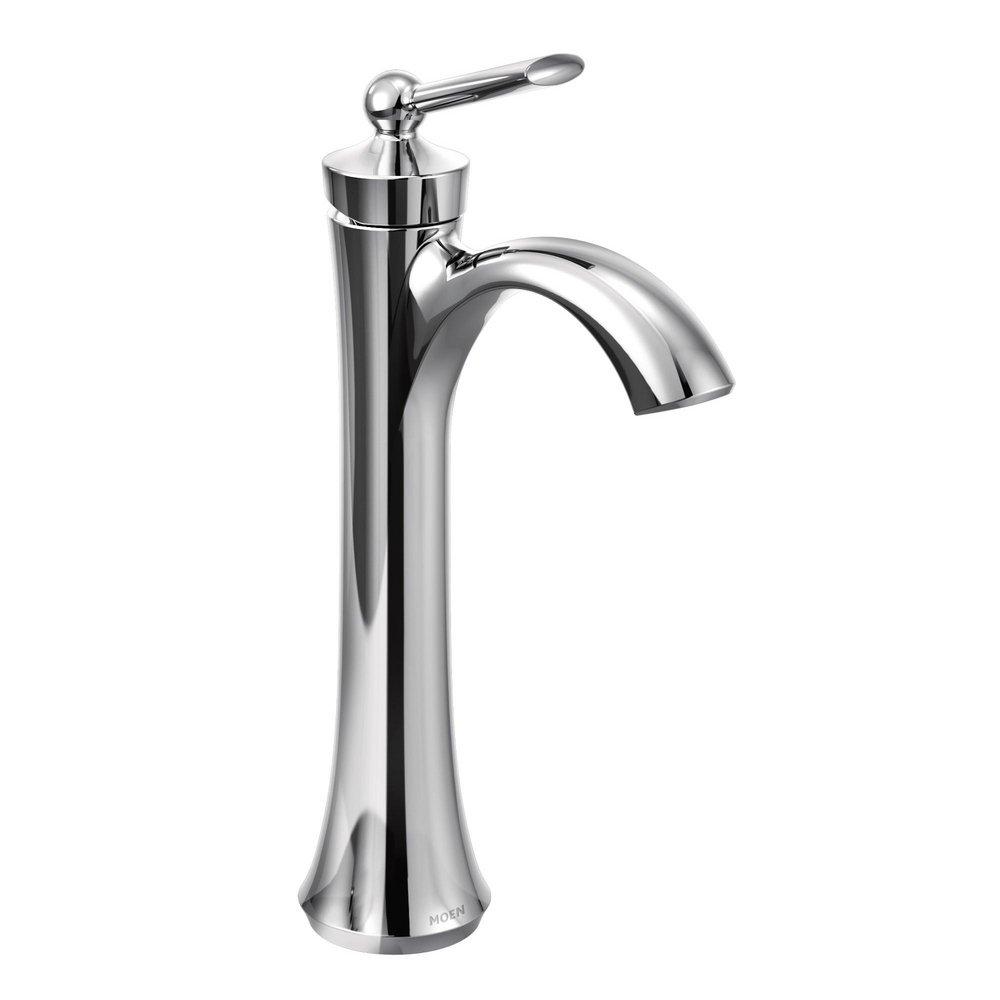 Moen Polished Chrome Single Handle Vessel Filler Bathroom Sink Faucet 