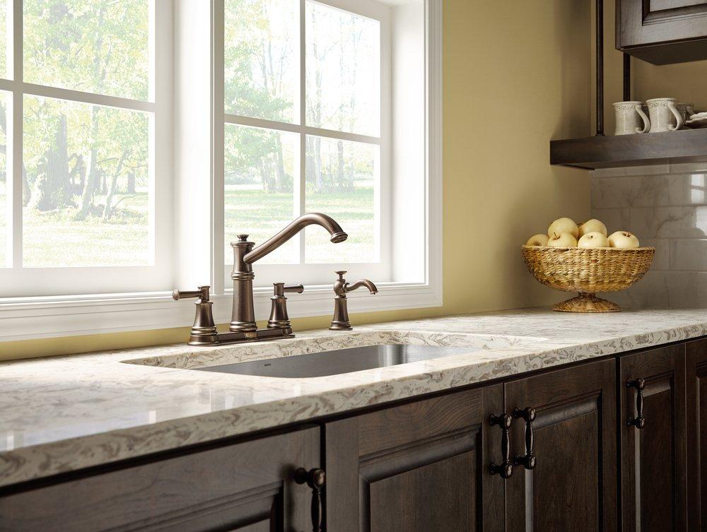 Moen Oil Rubbed Bronze Two Handle Kitchen Faucet 