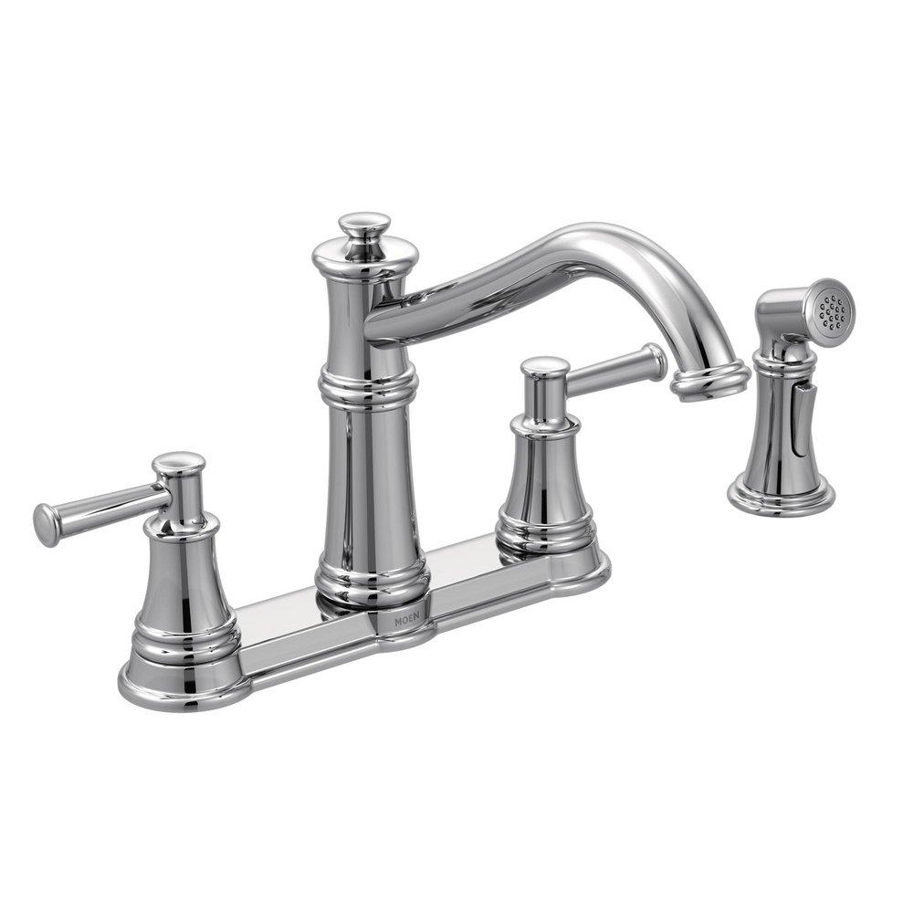 Moen Polished Chrome Two Handle Kitchen Faucet 