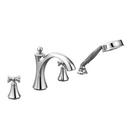 Two Handle Roman Tub Faucet with Handshower in Chrome (Trim Only)