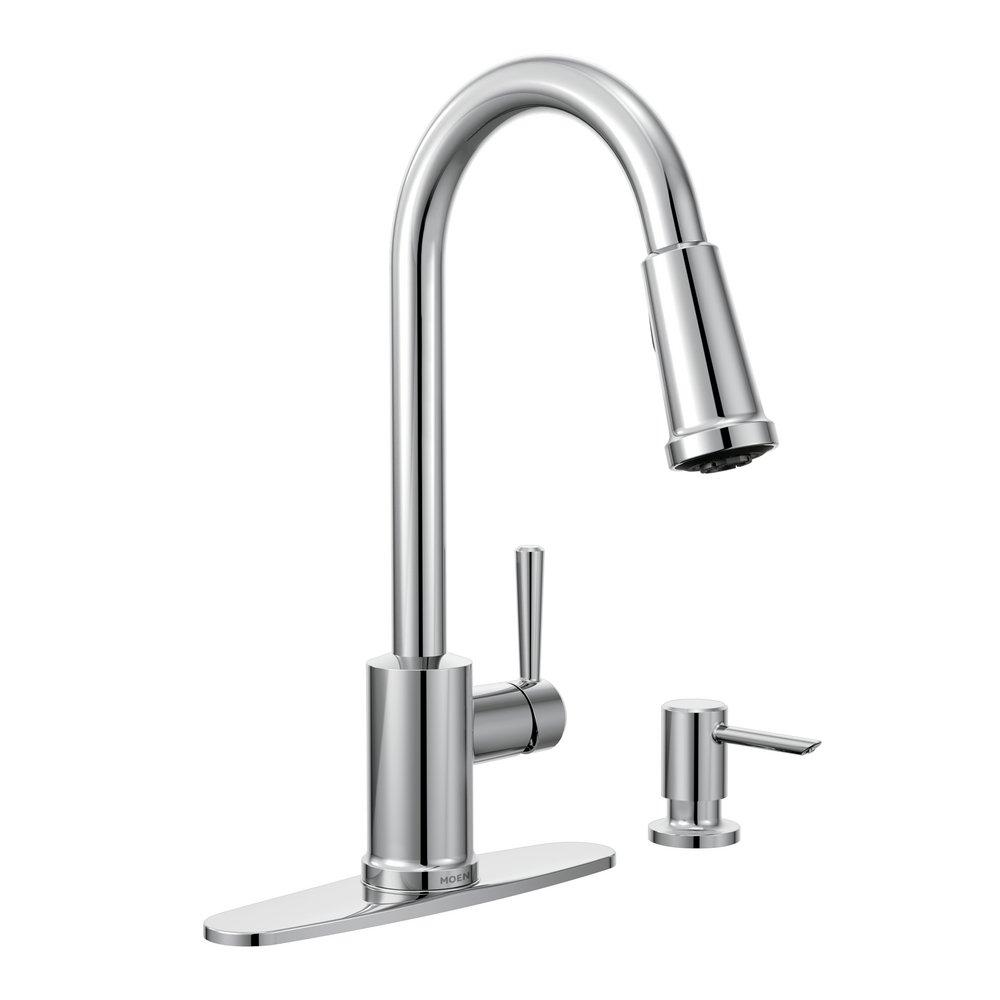 Moen Chrome Single Handle Pull Out Kitchen Faucet 
