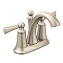 Moen Brushed Nickel Two Handle Centerset Bathroom Sink Faucet