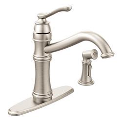 Single Handle Kitchen Faucet with Side Spray in Spot Resist Stainless