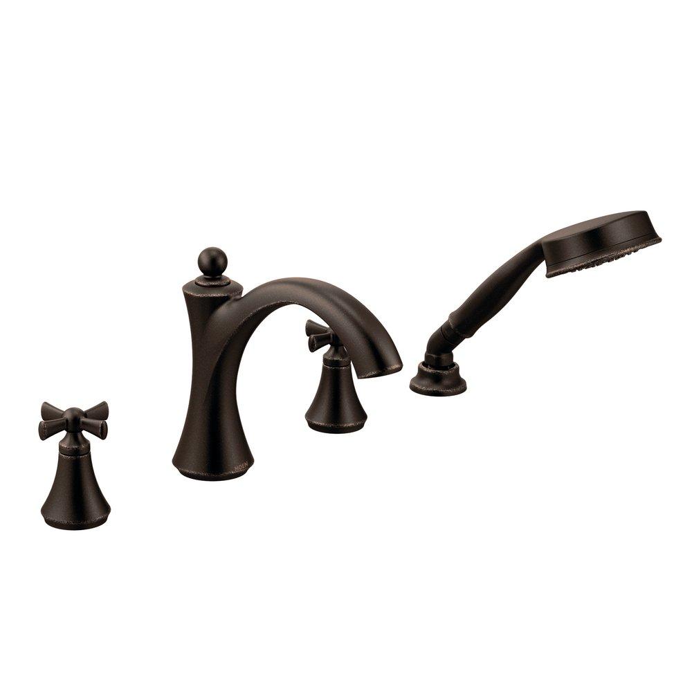 Moen Oil Rubbed Bronze Two Handle Roman Tub Faucet Trim Only 