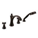 Two Handle Roman Tub Faucet with Handshower in Oil Rubbed Bronze (Trim Only)