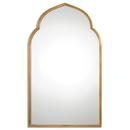 24 x 1 in. Framed Mirror Arched in Gold Tones
