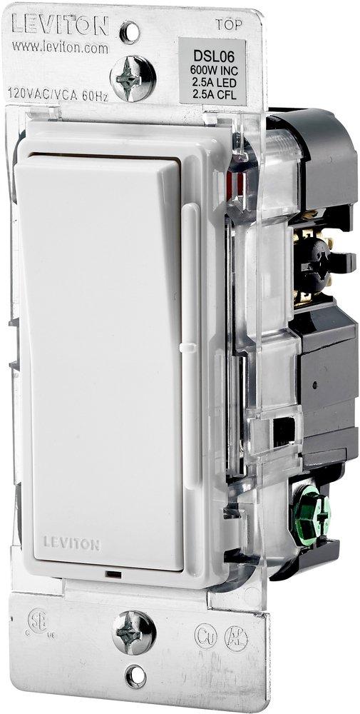 LEVITON White/Ivory/Light Almond 600W Dimmer 