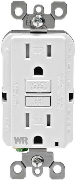 20A 125V Duplex Tamper-Resistant GFCI Receptacle in White